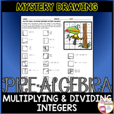 Multiplying and Dividing Integers Math Mystery Picture Drawing