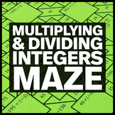 Multiplying and Dividing Integers Middle School Math Maze