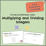 Multiplying and Dividing Integers - NO PREP Introductory/R