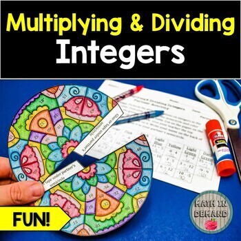 Preview of Multiplying and Dividing Integers Partner Coloring Activity