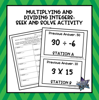 Preview of Multiplying and Dividing Integers: Seek and Solve