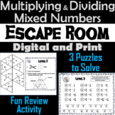 Multiplying and Dividing Mixed Numbers Activity: Escape Ro