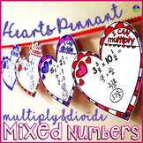 Multiplying and Dividing Mixed Numbers Valentine's Day Mat