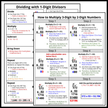 Preview of Multiplying and Dividing Multi-Digit Numbers: Step-by-Step Guides