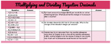 Multiplying and Dividing Negative Decimals Digital Check