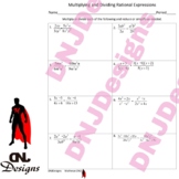 Multiplying and Dividing Rational Expressions Printable/Ha