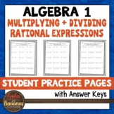 Multiplying and Dividing Rational Expressions - Editable S