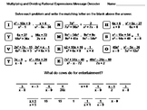 Multiplying and Dividing Rational Expressions Worksheet: M