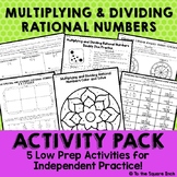Multiplying and Dividing Rational Numbers Activities, Game