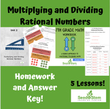 Multiplying and Dividing Rational Numbers Homework and Answer Key