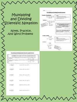 Preview of Multiplying and Dividing Scientific Notation