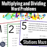 Multiplying and Dividing Word Problems Activity  5.NBT.5 a