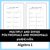 Multiplying and Dividing a Polynomial and a Monomial - Gui