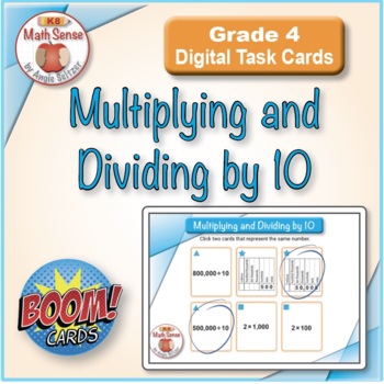 Preview of Multiplying and Dividing by 10: BOOM Digital Matching Cards 4B11 | Mental Math