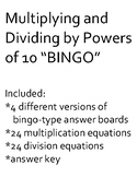 Multiplying and Dividing by Powers of 10 Game