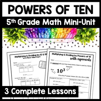 Preview of Multiplying & Dividing by Powers of 10 Unit Multiplying Decimals by Powers of 10