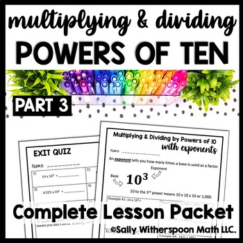 Preview of Multiplying & Dividing by Powers of 10, Multiplying Decimals by Powers of 10 (3)