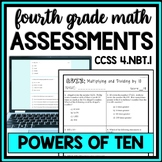 Intro to Powers of 10: 4th Grade Place Value Quiz, Word Pr