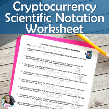 Preview of Multiplying and Dividing in Scientific Notation Cryptocurrency Worksheet