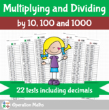 Multiplying and dividing by 10, 100 and 1000