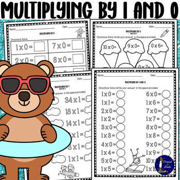 Preview of Multiplying by 1 and 0 *Posters & Worksheets*