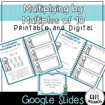 Preview of Multiplying by Multiples of 10 with Google Slides