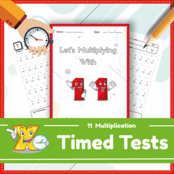 Preview of Multiplying by 11 Timed Tests Worksheet for Beginners