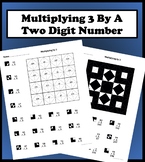 Multiplying 3 By A Two Digit Number Color Worksheet
