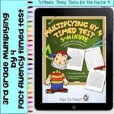 Math Fact Fluency Timed Test - Multiplying by 4