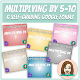 Multiplying by 5-10 Bundle - Math Fact Fluency - Self-Grad