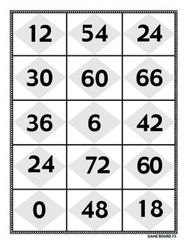 Multiplying by 6 - Math Multiplication Facts Games and Activities