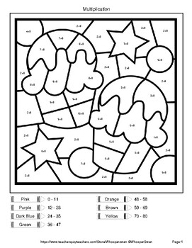 SCHOOL coloring pages - Multiplication Table - Barbie