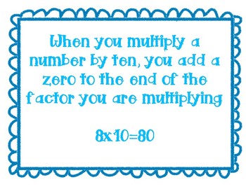 Preview of Multiplying by Multiples of 10