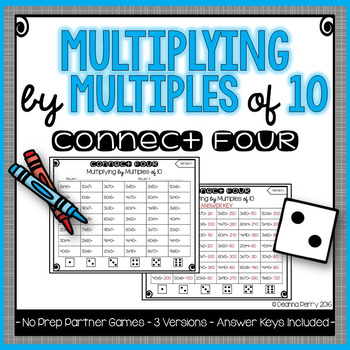 Preview of Multiplying by Multiples of 10 NO PREP Partner Games