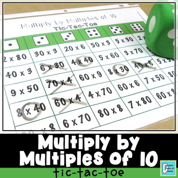 Preview of Multiplying by Multiples of 10 Tic Tac Toe Game