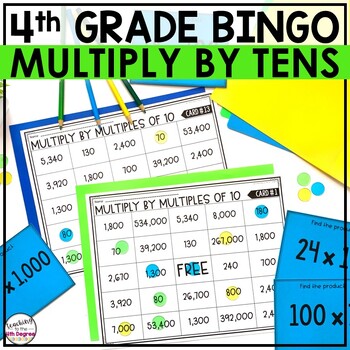 Multiplying by Multiples of Ten Bingo Game by Teaching to the 4th Degree