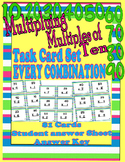 Multiplying by Multiples of Ten Task Cards Multiplication
