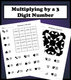 Multiplying by a 3 Digit Number Color Worksheet