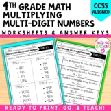 Multiplying multidigit numbers worksheets Multiplication w