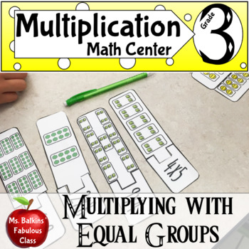 Preview of Multiplication with Equal Groups Math Center Activity 3.oa.1