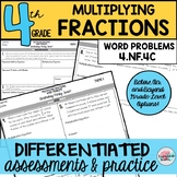 Multiplying Fractions Word Problems Differentiated Assessm