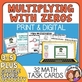 Multiplying with Zeros Task Cards - Multiplying to Powers 