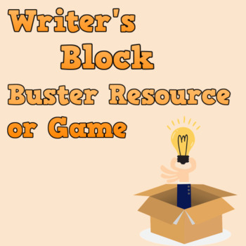 Preview of Multipurpose Writer's Block Planning Resource Card/Classroom Party/Improv Game
