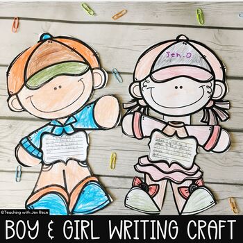 Preview of Boy and Girl Versatile Writing Craft (perfect for bulletin boards)