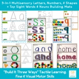 Multisensory Building Mats Letters Numbers Shapes Sight Wo