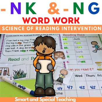 Preview of -ng -nk Word Work Activities Level 1 Unit 7 Orton Gillingham RTI