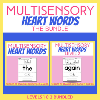 Preview of Multisensory Sight Word Practice - Levels 1 & 2 Bundle