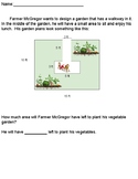 Multistep Area Word Problem Solving - Planting a Garden