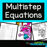 Multistep Equations Coloring Book Math