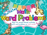 Multistep Math Word Problems - Animals!